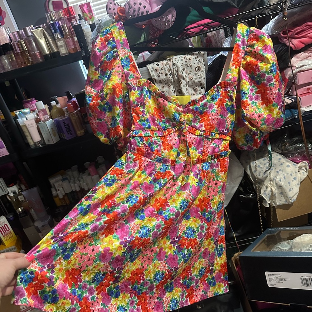 Floral Puff Sleeve Dress For Love & lemons